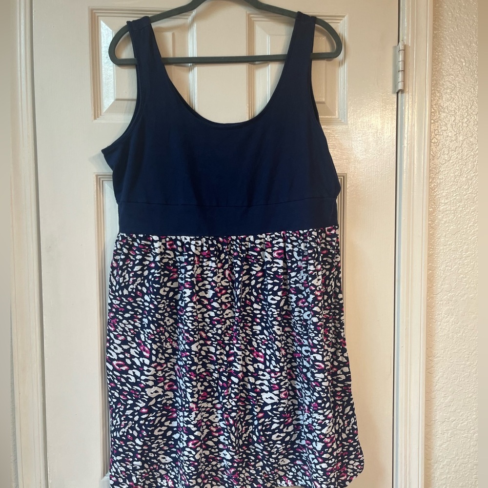 Torrid Navy and Multicolor Print Dress